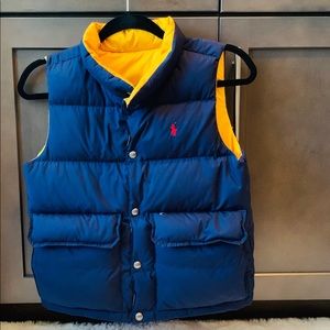 Boys small reversible polo vest